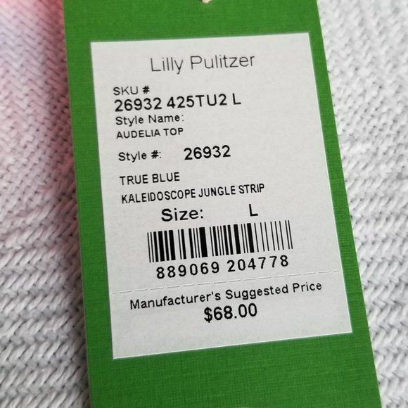Lilly Pulitzer "Audelia" Top SZ Large - Picture 6 of 9